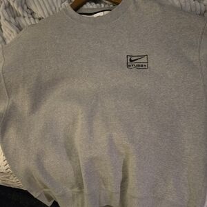 Stussy Crewneck Sweater in Classic Gray